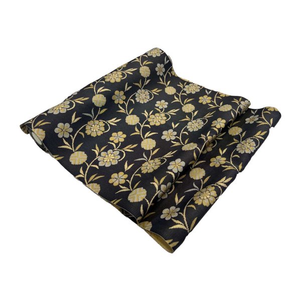 画像1: 経錦九寸名古屋帯（笹蔓） (1)