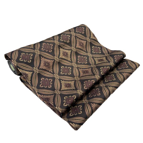 画像1: 経錦九寸名古屋帯(七宝) (1)