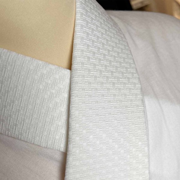 画像2: き樂っく・替衿(白・網代) (2)