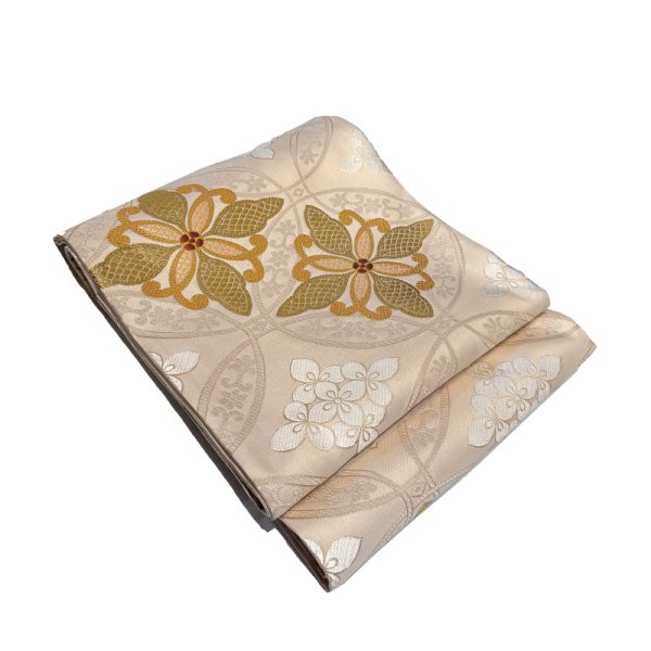 画像1: 袋帯（雅綾七宝錦） (1)