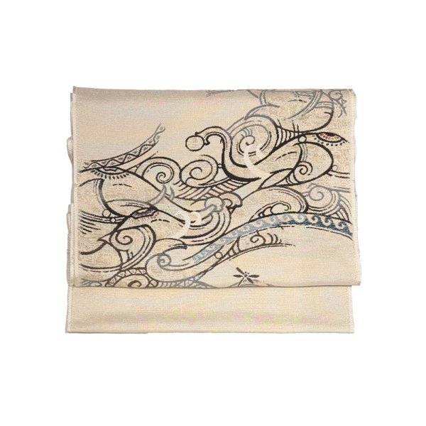 画像1: 九寸名古屋帯 (1)